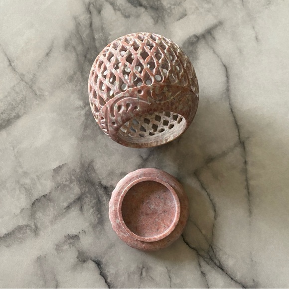 Carved Soapstone Incense Cone and Candle Burner - Picture 3 of 9